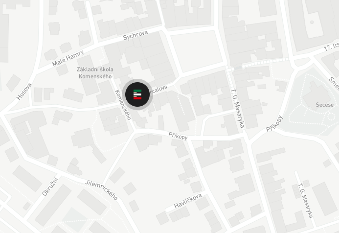 Pizzerie na mapě