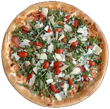 Prosciutto e rukola pizza